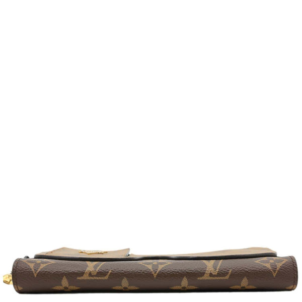 LOUIS VUITTON Shades Reverse Monogram Canvas Zippy Wallet Brown