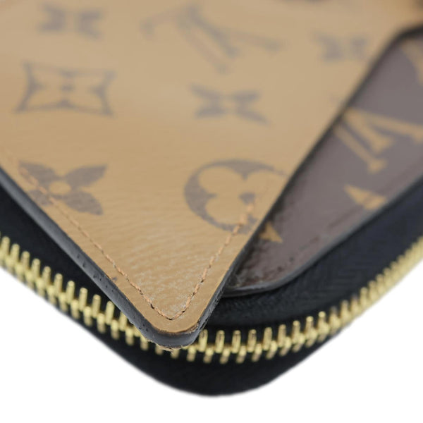 LOUIS VUITTON Shades Reverse Monogram Canvas Zippy Wallet Brown