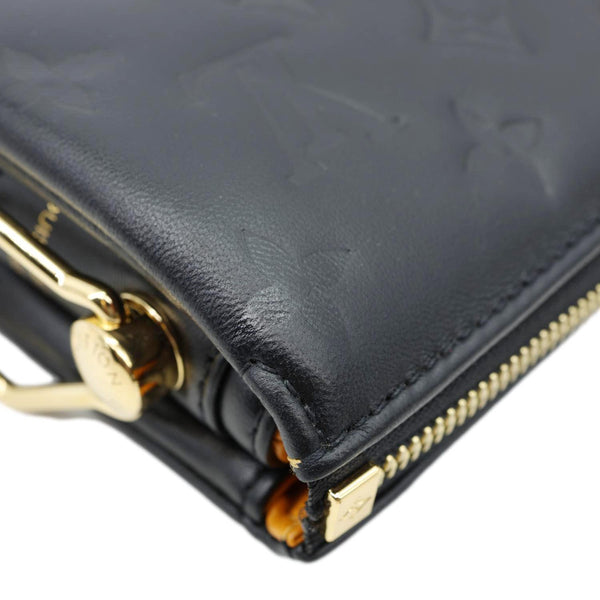 LOUIS VUITTON Coussin MM Monogram Embossed Shoulder Bag Black