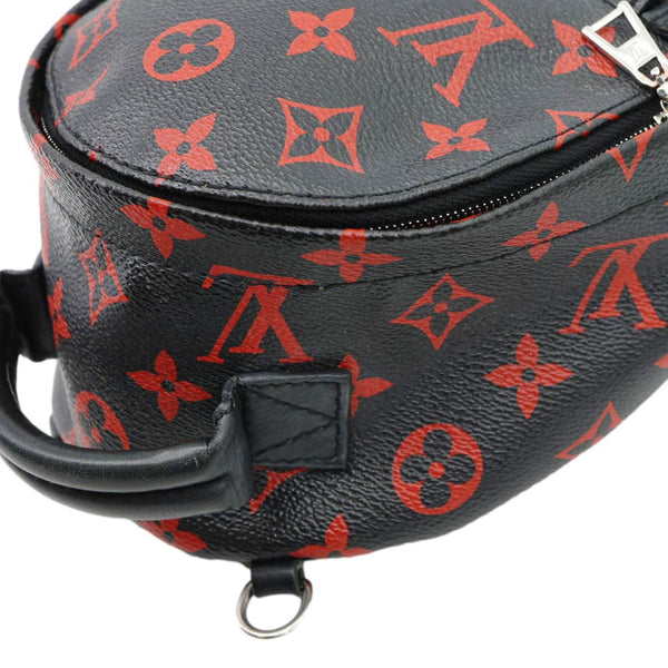 LOUIS VUITTON Palm Springs Mini Monogram Infrarouge Canvas Backpack Bag Black