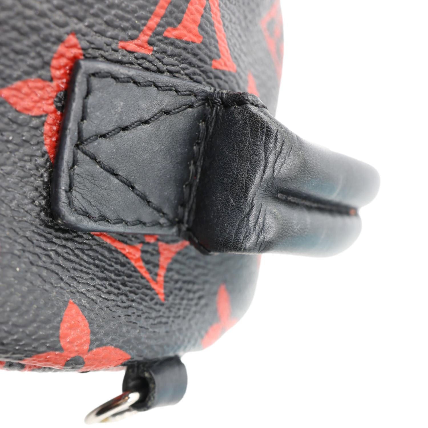 louis vuitton backpack mini red and black LOUIS VUITTON Palm Springs Mini Monogram Infrarouge Canvas Backpack Ba
