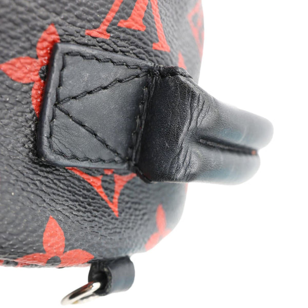 LOUIS VUITTON Palm Springs Mini Monogram Infrarouge Canvas Backpack Bag Black
