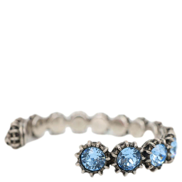 GUCCI Crystal Cuff Metal Bracelet Blue