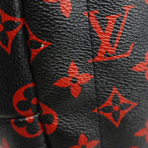 LOUIS VUITTON Palm Springs Mini Monogram Infrarouge Canvas Backpack Bag Black