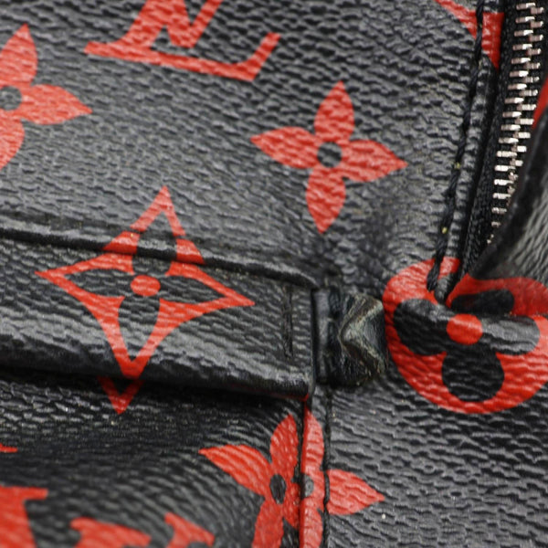 LOUIS VUITTON Palm Springs Mini Monogram Infrarouge Canvas Backpack Bag Black
