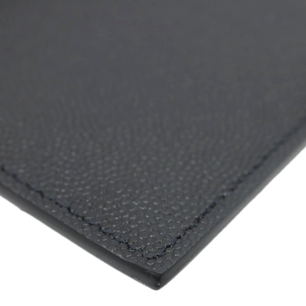 YVES SAINT LAURENT Uptown Envelope Grain De Poudre Leather Clutch Black