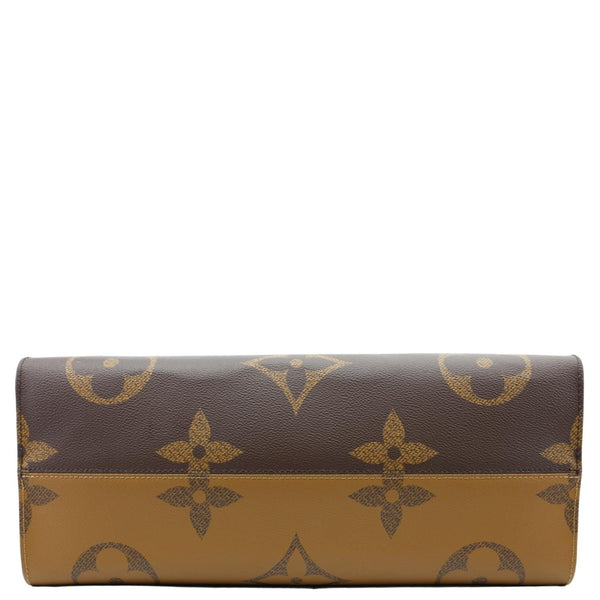 LOUIS VUITTON Onthego GM Giant Monogram Reverse Canvas Tote Bag Brown