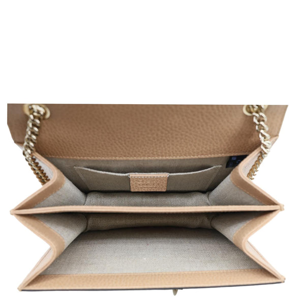 GUCCI Interlocking GG Small Dollar Calfskin Leather Crossbody Bag Beige 510304