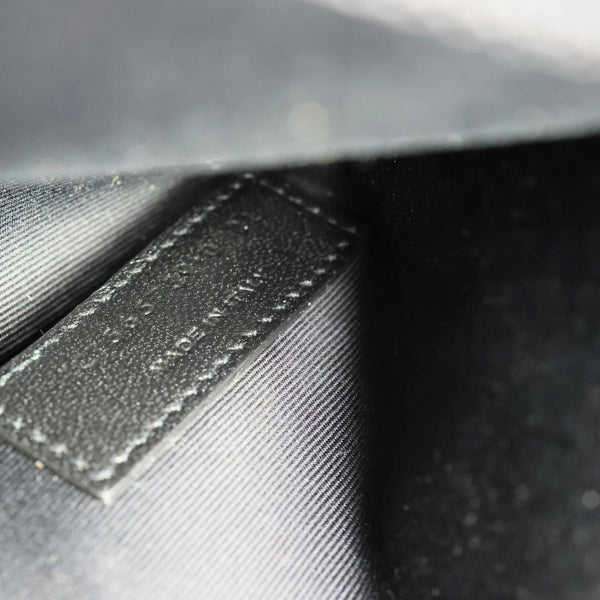 YVES SAINT LAURENT Uptown Envelope Grain De Poudre Leather Clutch Black