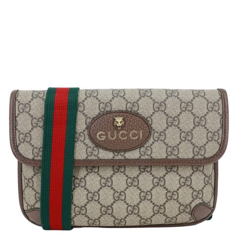 GUCCI Neo Vintage GG Supreme Canvas Waist Bag Beige 493930