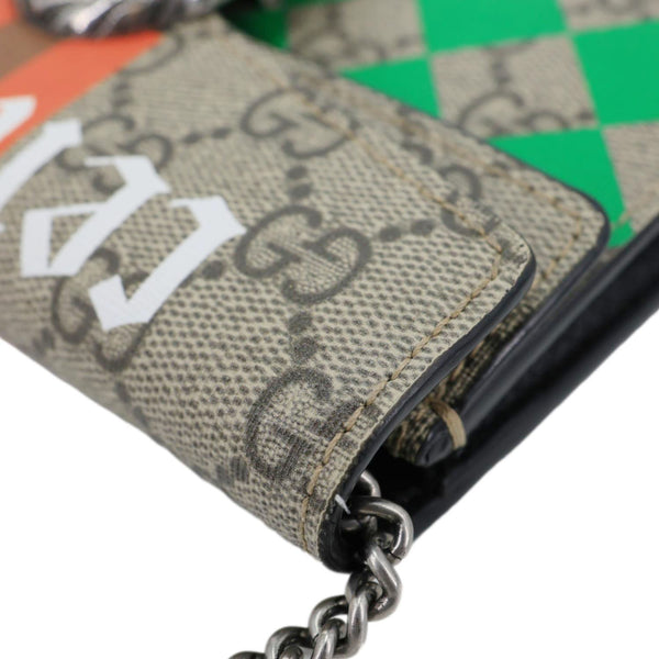 GUCCI Dionysus Centum Super Mini GG Supreme Canvas Shoulder Bag Green 476432