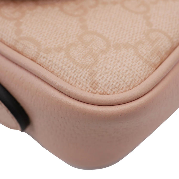 GUCCI Ophidia GG Supreme Canvas Shoulder Bag Pink 772239