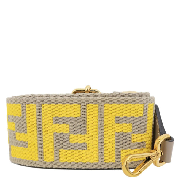 FENDI Strap You FF  Canvas Shoulder Strap Yellow
