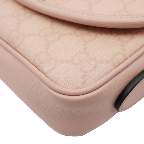 GUCCI Ophidia GG Supreme Canvas Shoulder Bag Pink 772239