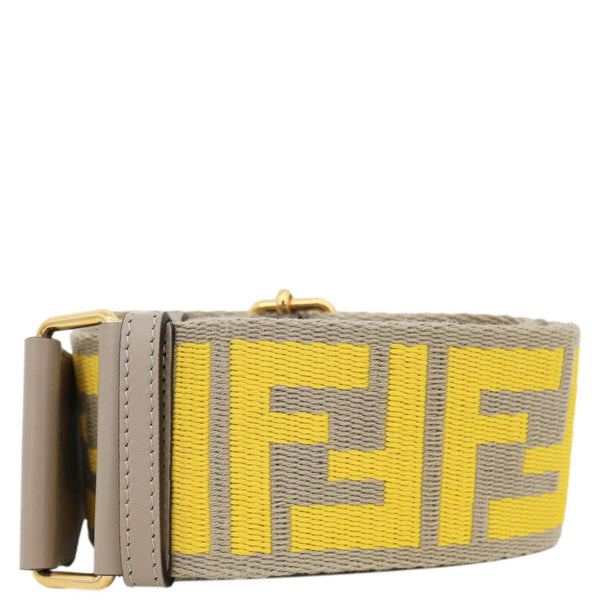 FENDI Strap You FF  Canvas Shoulder Strap Yellow
