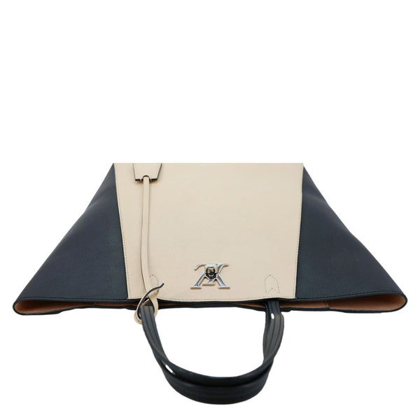 LOUIS VUITTON Lockme Cabas Leather Tote Bag Bicolor