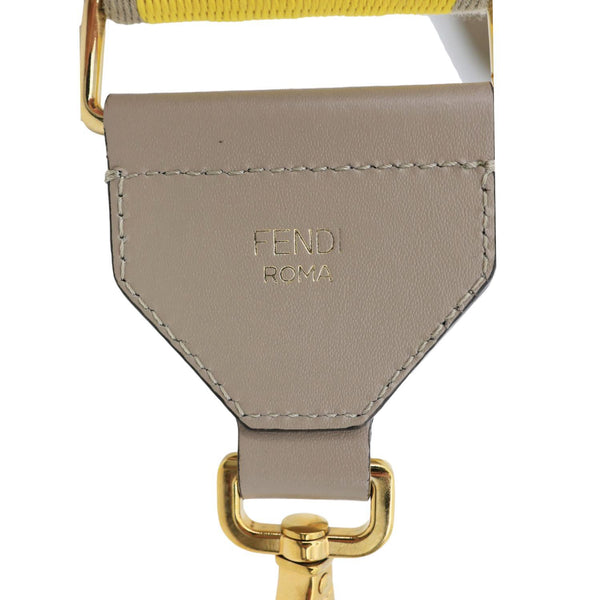 FENDI Strap You FF  Canvas Shoulder Strap Yellow