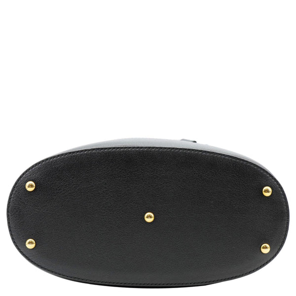 GUCCI Diana Bamboo Leather Bucket Bag Black 724652