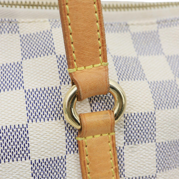 LOUIS VUITTON Totally MM Damier Azur Shoulder Bag White