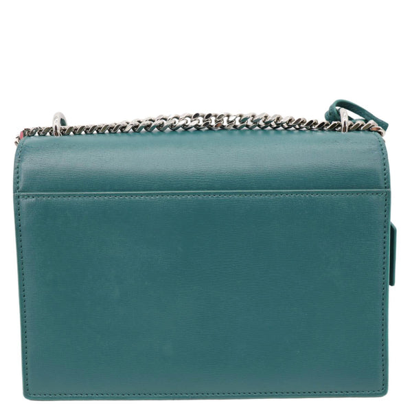 YVES SAINT LAURENT Monogram Sunset Medium Leather Satchel Crossbody Bag Green