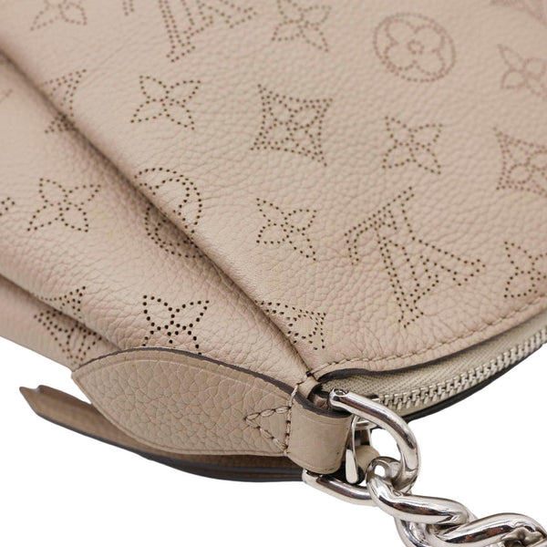 LOUIS VUITTON Babylone BB Mahina Leather Chain Shoulder Bag Galet