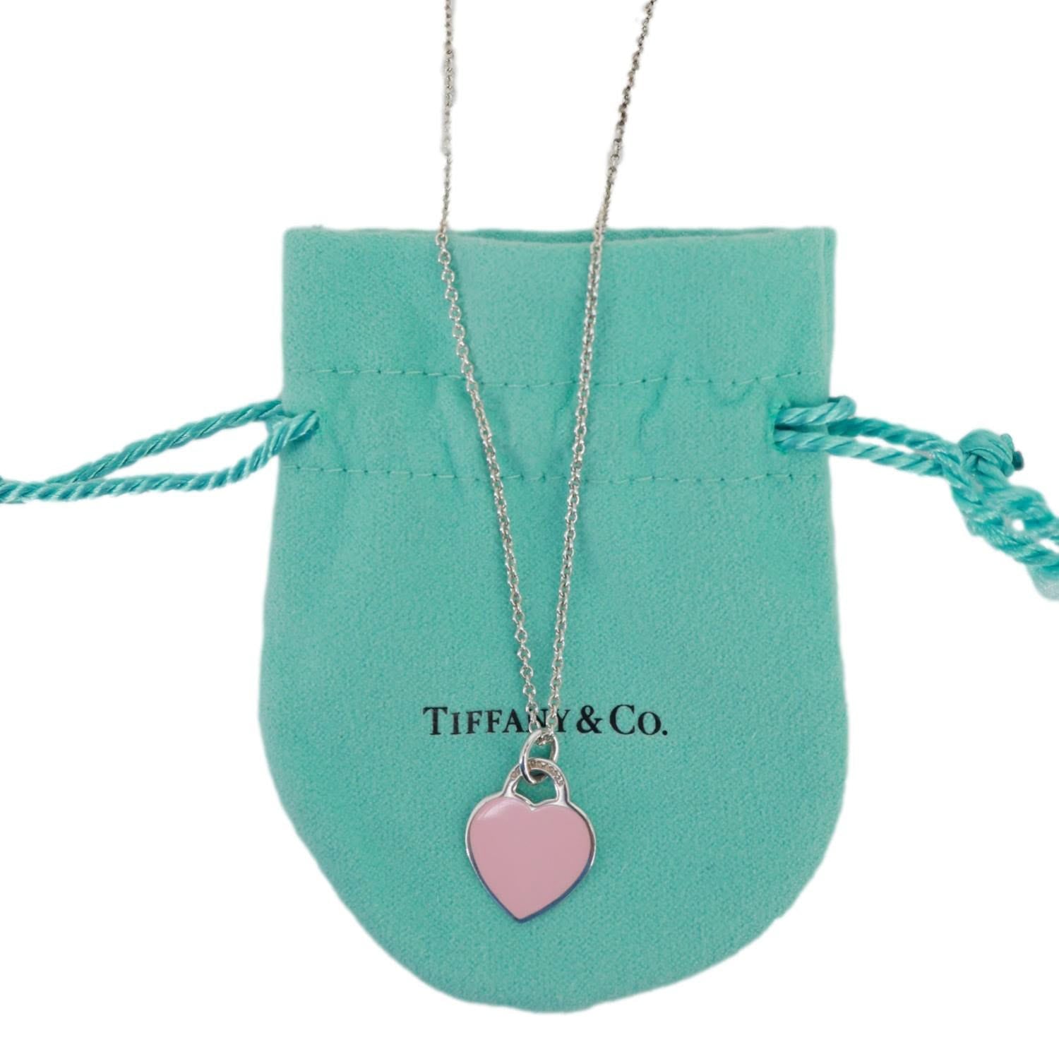 TIFFANY & CO Return To Tiffany Mini Sterling Silver Enamel Diamond Dou