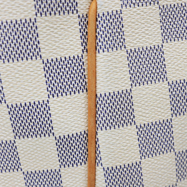 LOUIS VUITTON Totally MM Damier Azur Shoulder Bag White