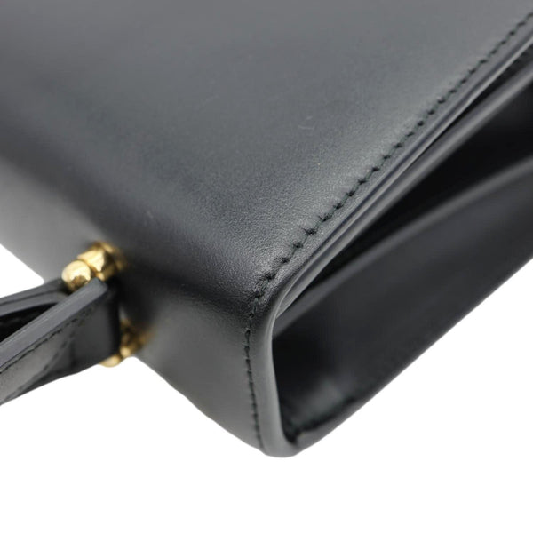 GUCCI Zumi Flap Small Grainy Leather Shoulder Bag Black 576388