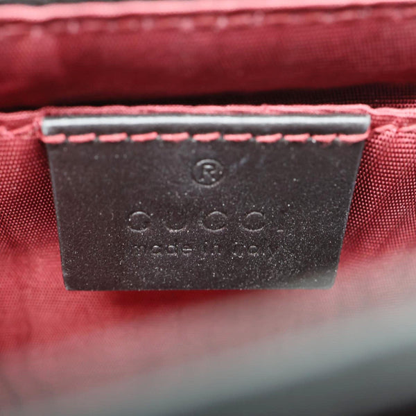 GUCCI Zumi Flap Small Grainy Leather Shoulder Bag Black 576388