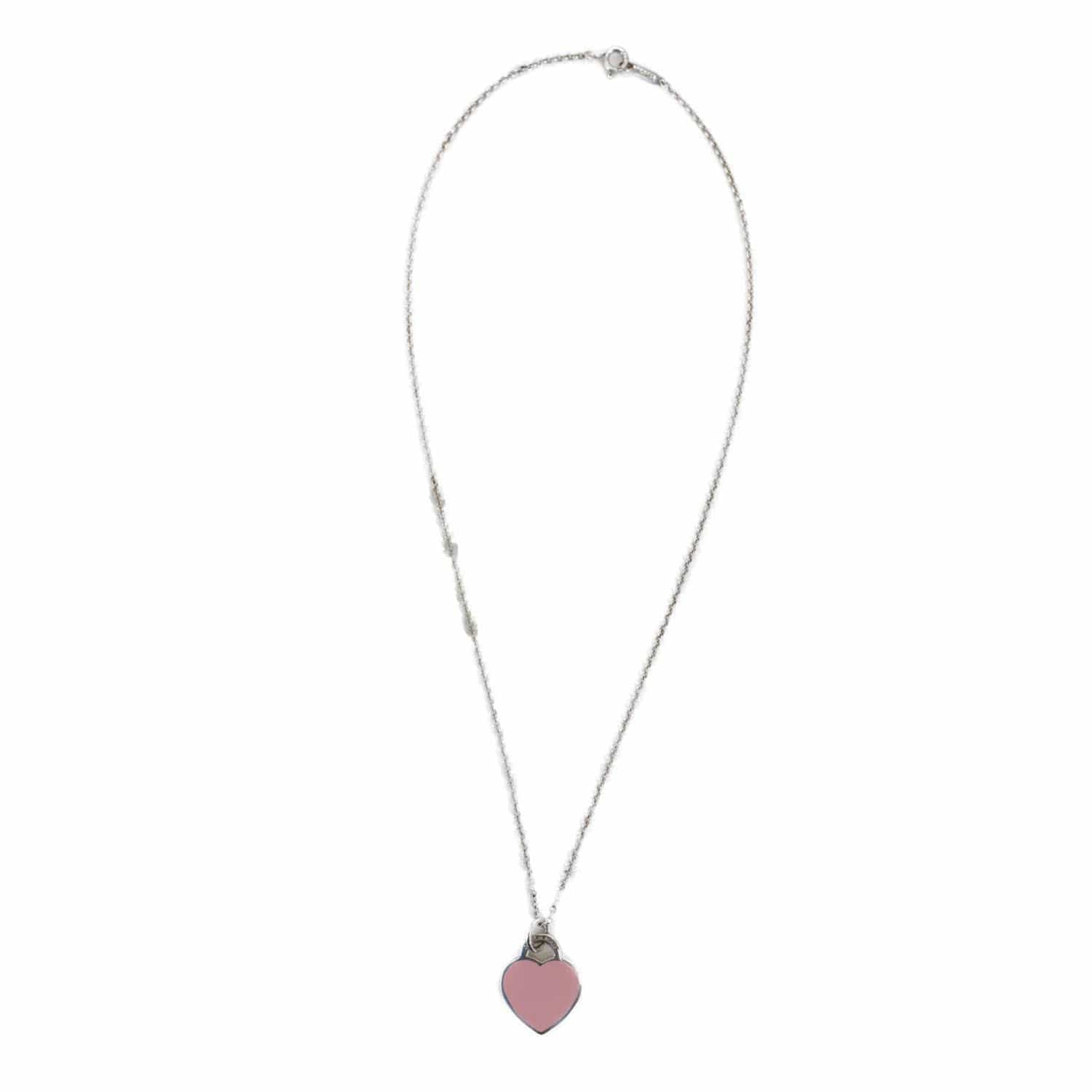 TIFFANY & CO Return To Tiffany Mini Sterling Silver Enamel Diamond Dou