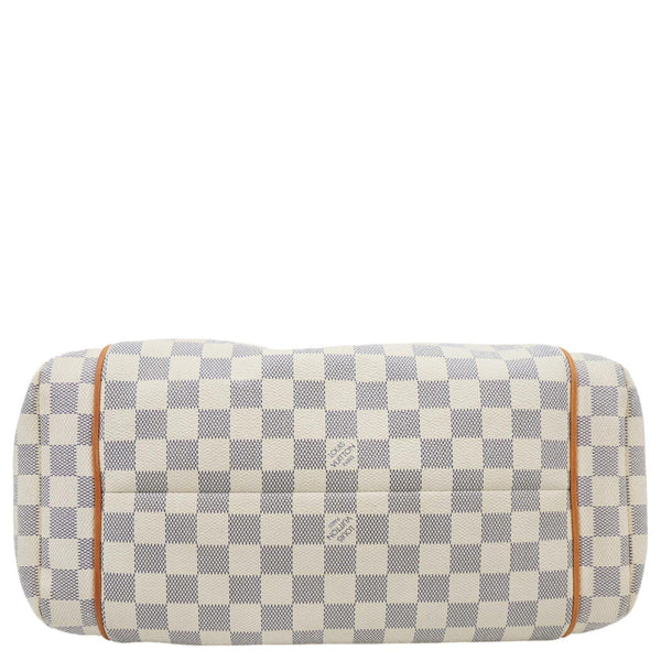 LOUIS VUITTON Totally MM Damier Azur Shoulder Bag White