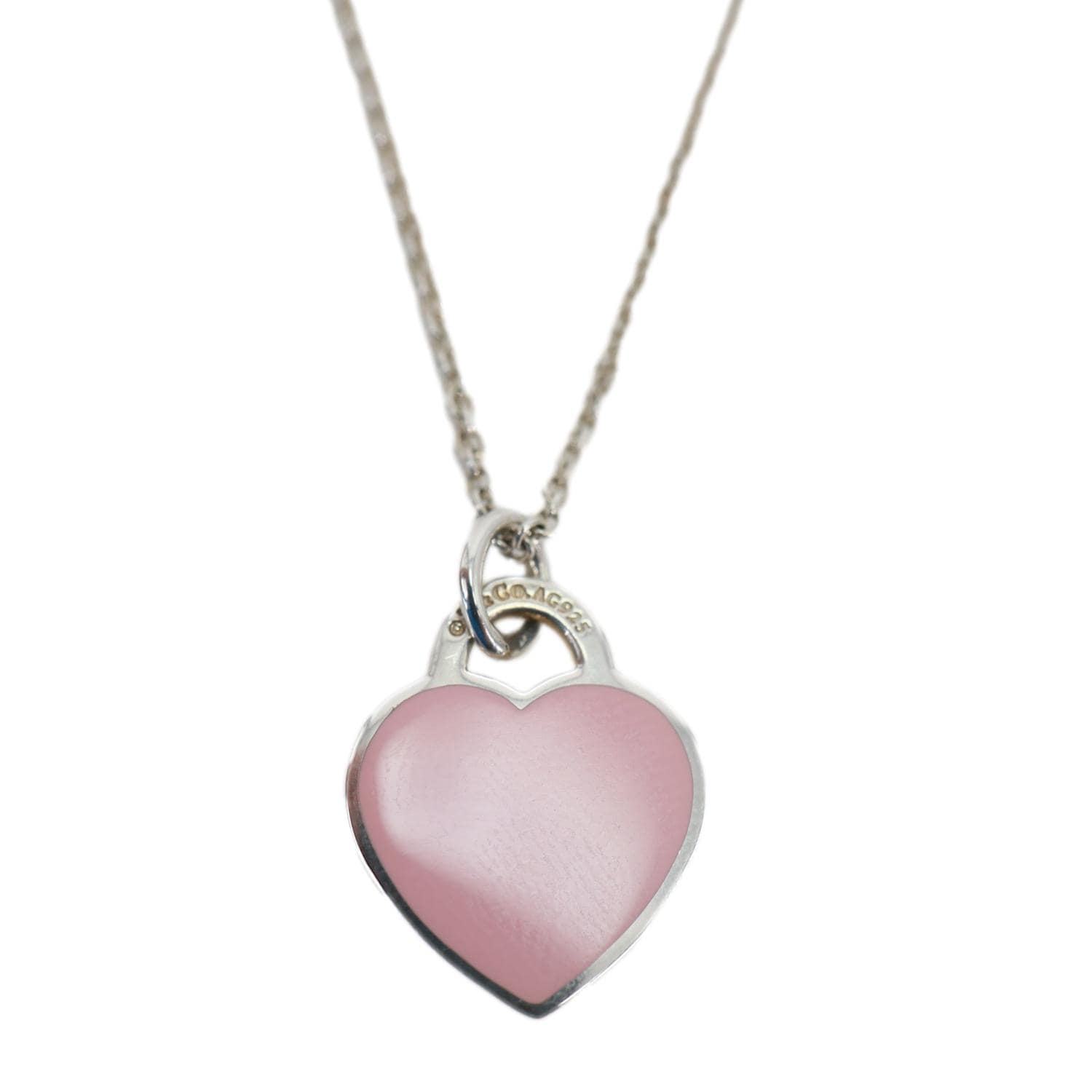 TIFFANY & CO Return To Tiffany Mini Sterling Silver Enamel Diamond Dou