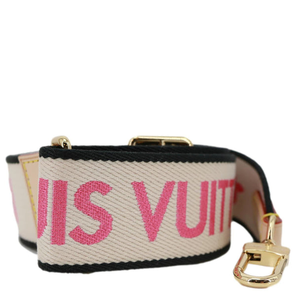 LOUIS VUITTON Bandoulière Jacquard Canvas Shoulder Strap White