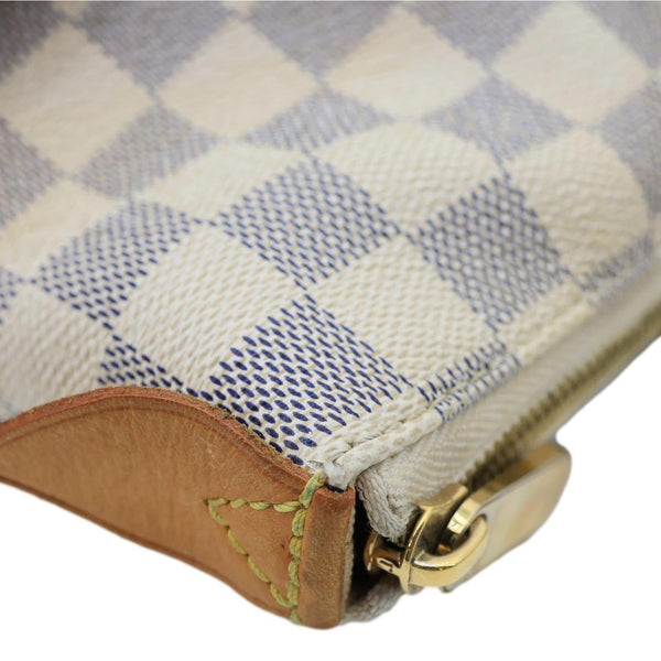 LOUIS VUITTON Totally MM Damier Azur Shoulder Bag White