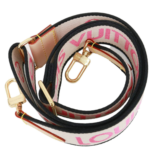 LOUIS VUITTON Bandoulière Jacquard Canvas Shoulder Strap White