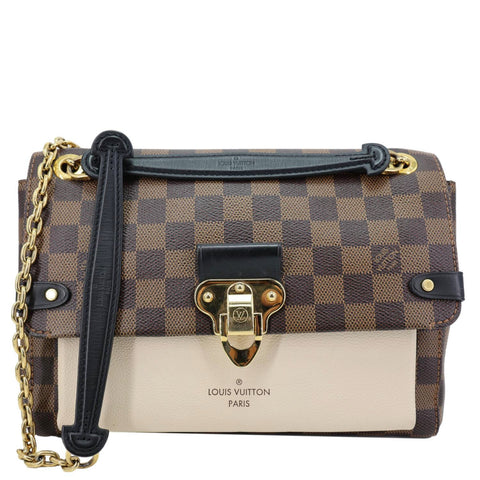 LOUIS VUITTON Vavin PM Damier Ebene Crossbody Bag Cream