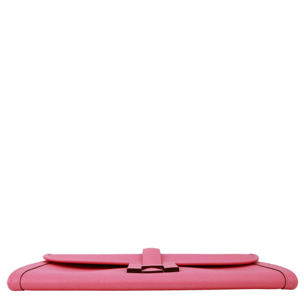 HERMES Jige Elan 29 Evercolor Leather Clutch Wallet Rose Azalee