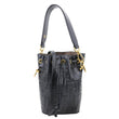 FENDI Mon Tresor Mini  Leather Bucket Crossbody Bag Black