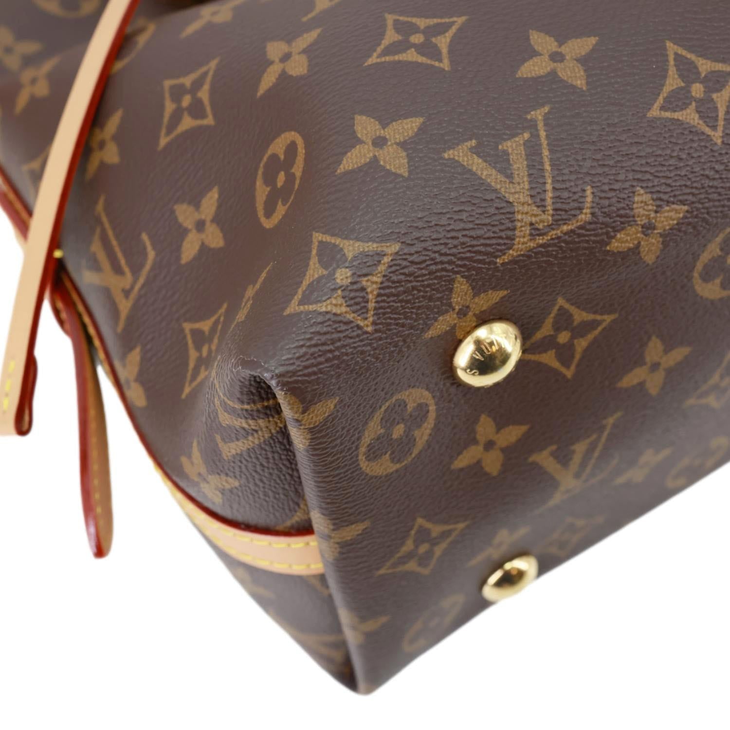 LOUIS VUITTON Carryall PM Monogram Canvas Shoulder Bag Brown