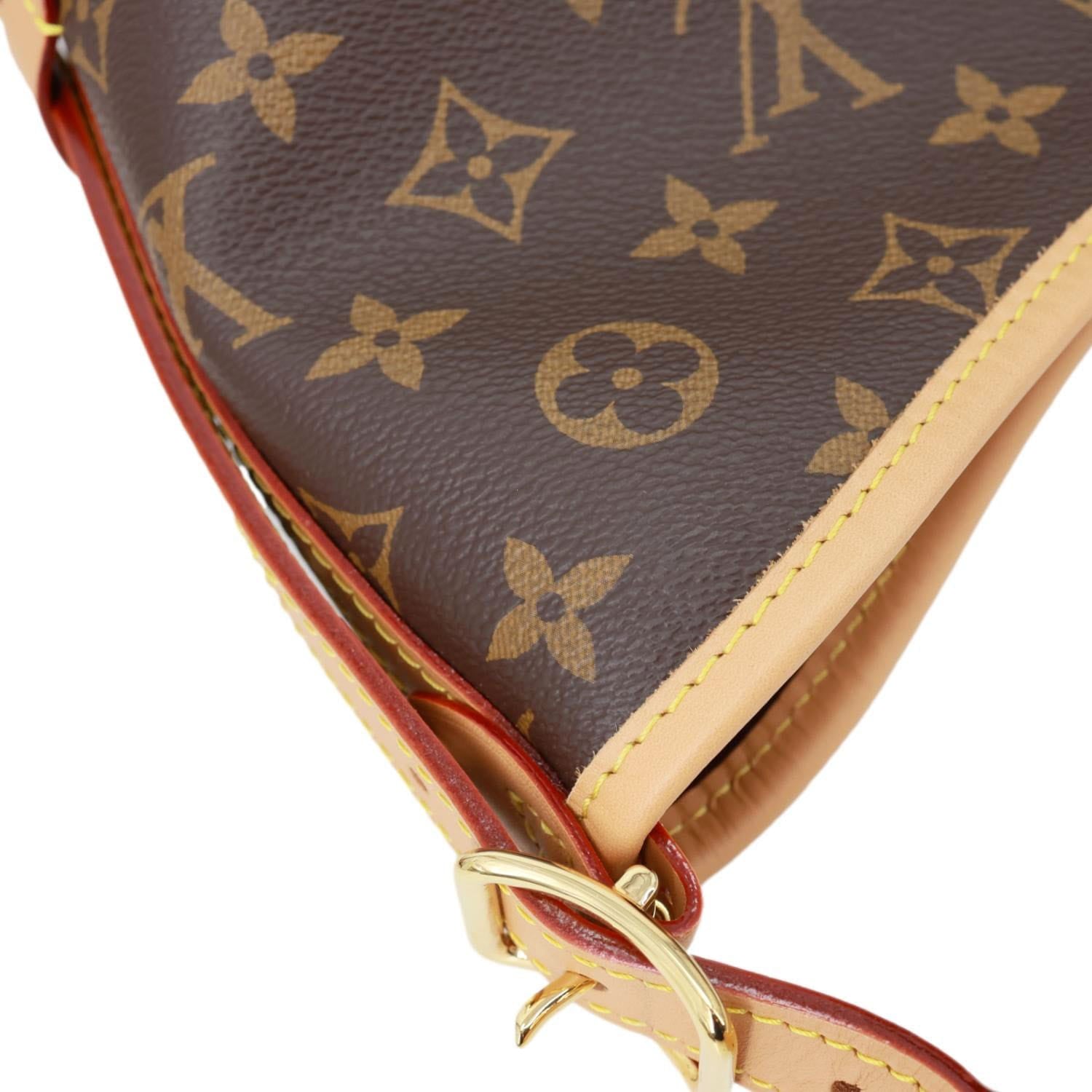 LOUIS VUITTON Carryall PM Monogram Canvas Shoulder Bag Brown