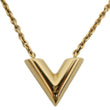 LOUIS VUITTON Essential V Metal Necklace Gold