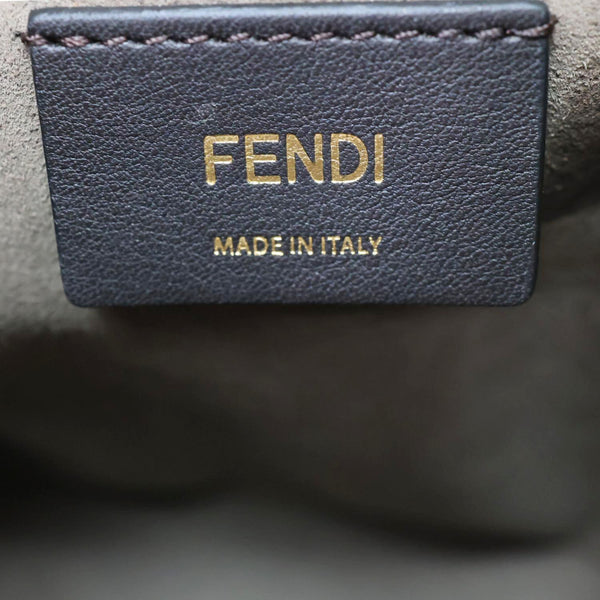 FENDI Mon Tresor Mini  Leather Bucket Crossbody Bag Black