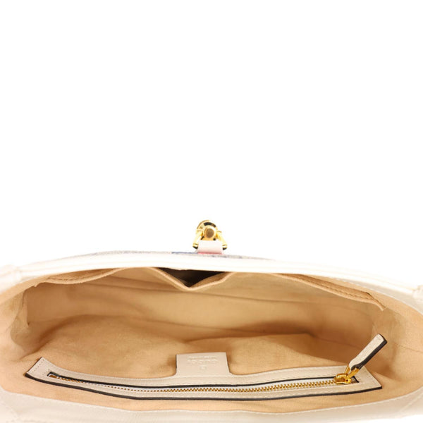 GUCCI Jackie 1961 Medium GG Supreme Canvas Hobo Bag White 636706