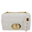 CHRISTIAN DIOR Dior Caro Cannage Calfskin Leather Crossbody Bag White
