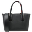 CHRISTIAN LOUBOUTIN Cabata Spikes Mini East West Calf Leather Tote Bag Black