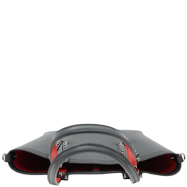 CHRISTIAN LOUBOUTIN Cabata Spikes Mini East West Calf Leather Tote Bag Black