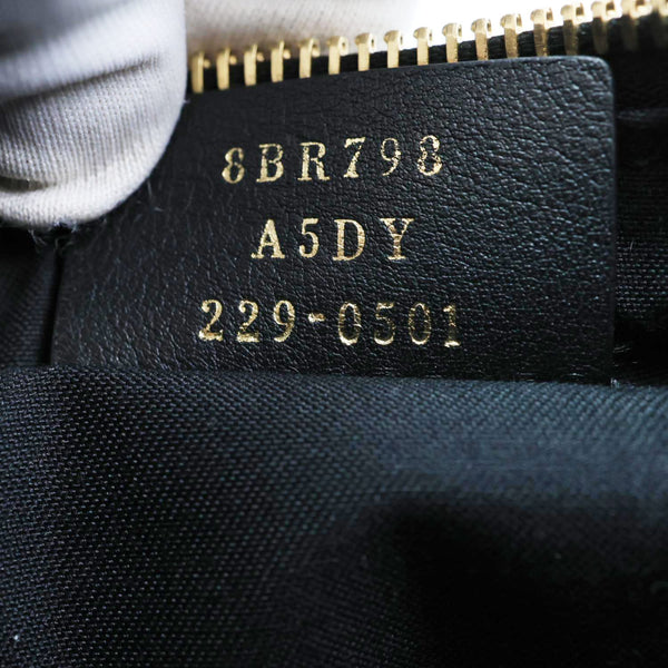 FENDI Fendigraphy Leather Hobo Bag Black