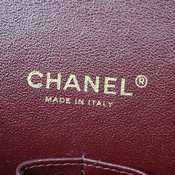 CHANEL Classic Double Flap Large Quilted  Caviar Leather Shoulder Bag Black