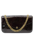 LOUIS VUITTON Felicie Pochette Monogram Vernis Shoulder Bag Amarante