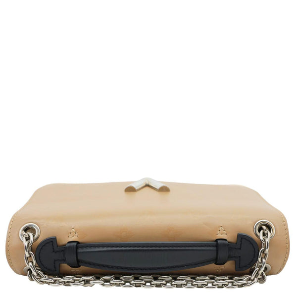 LOUIS VUITTON Very Chain Monogram Cuir Plume Ecume Shoulder Bag Brown